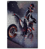 Cakapuzzle Supermoto KTM Dumanlı Hava Görseli Puzzle Yapboz MDF (Ahşap) (500 Parça)
