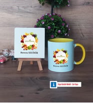 Diyetisyen Dekoratif Taş, Kupa Bardak Kırmızı Hediye (Model 6)