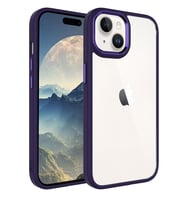 Apple iPhone 15 Plus Kılıf Krom Kılıf (Koyu Mor)