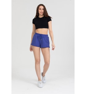Twenty3 Kadın Beli Lastikli Basic Kısa Cepli Şort (Mor)