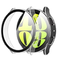 Microsonic Samsung Galaxy Watch 6 44mm Kılıf Matte Premium Slim WatchBand Siyah (Gümüş)