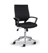 Asbir Mobilya Rigel Metal Ayaklı Çalışma Koltuğu Ofis Sandalyesi (Siyah)