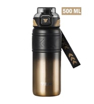 TKK 500 ML Çelik Termos Çift Kullanım Pipetli/Rahat İçim -12/24 Sıcak-Soğuk- Yalıtım -2022500ML (Altın)