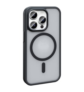 iPhone 14 Pro Kılıf Magsafe Şarj Özellikli Mat Arka Yüzey Sio Kılıf (Siyah)