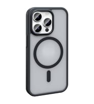 iPhone 14 Pro Kılıf Magsafe Şarj Özellikli Mat Arka Yüzey Sio Kılıf (Siyah)