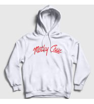 Presmono Unisex Beyaz Logo Mötley Crüe Kapüşonlu Sweatshirt 167343tt (Beyaz)