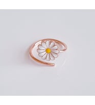 papatyalı bayan gümüş yüzük (Rose)