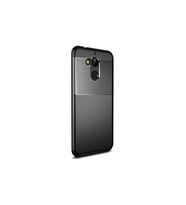 General Mobile GM 8 Kılıf Çizgili Kare Görünümlü Optik Kılıf (Siyah)