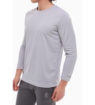 Ghassy Co. Erkek Nem Emici Performans Uzun Kollu Egzersiz Tshirt (Gri)