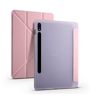 Samsung Galaxy Tab S7 T870 T875 T877 Kılıf Kalem Bölmeli Trifolding Case (Rose)