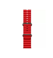 Apple Watch Kordon 3 4 5 6 7 8 Se Ultra Serisi 42 mm 44 mm45mm/49mm Uyumlu Silikon Spor Kayış (Kırmızı)