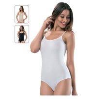 6lı Kadın İp Askılı Kancalı Çıtçıtlı Body Likralı Zıbın S-Battal (Karışık)