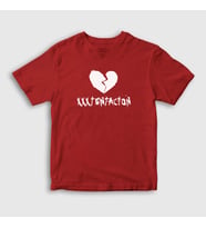 Presmono Unisex Çocuk Beyaz Broken Heart XXXTentacion T-Shirt 47394tt (Kırmızı)