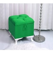 Lüks Sandıklı Kapitoneli Puf 45*45 Cm (Yeşil)
