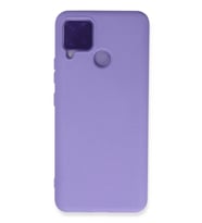 Realme C15 Kılıf Kamera Korumalı Silikon Rubber Arka Kapak (Lila)