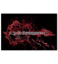 Cakapuzzle Elektrogitar ve Kırmızı Alevler  Puzzle Yapboz MDF (Ahşap) (1000 Parça)