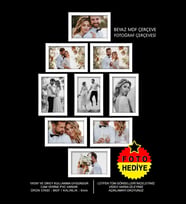 9 Adet 10x15 Çerçeve - Mdf Çerçeve - Fotoğraf Çerçevesi (Beyaz)