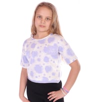Toontoy Kız Çocuk Im Fıne Nakışlı Batik Tişört (Mavi)
