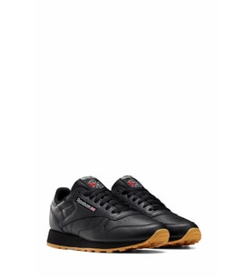 Reebok CLASSIC LEATHER Unisex Spor Günlük Sneaker Ayakkabı Krem Taban (Siyah)