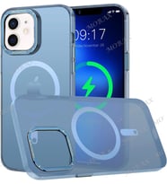 Uyumlu Model Apple iPhone 11 Kılıf Mat Kadifemsi Special Edition PC Magsafe Kapak (Mavi)