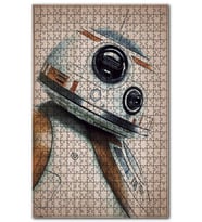 Cakapuzzle Star Wars Droid Ahşap Zeminde Görseli Puzzle Yapboz MDF (Ahşap) (1000 Parça)