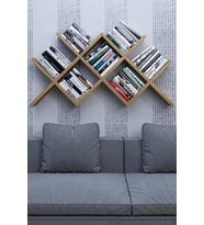 RafineriStore Kitaplık Çapraz Raf (Kahverengi)