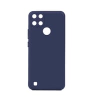 Realme C25Y Kılıf Kamera Korumalı Silikon Rubber Arka Kapak (Lacivert)