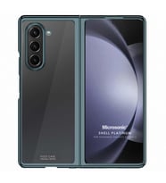Microsonic Samsung Galaxy Z Fold 5 Kılıf Shell Platinum Şeffaf (Yeşil)