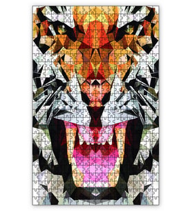 Cakapuzzle Prizmatik Kaplan Puzzle Yapboz MDF (Ahşap) (255 Parça)