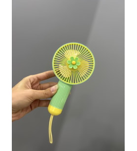Mini Sevimli Taşınabilir 3 Kademeli El Fanı Usb Soğutucu Vantilatör (Yeşil)