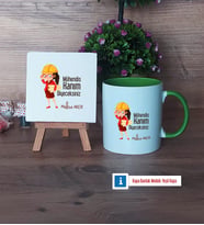 Mühendisler Günü Hediyesi Dekoratif Taş, Kupa Bardak Kırmızı Hediye (Model 13)