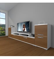 Decoraktiv Ekoflex On2 Slm Tv Ünitesi Tv Sehpası (Beyaz - Ceviz)
