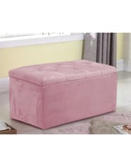 Lüks Sandıklı Kapitoneli Puf 100 cm (Pembe)