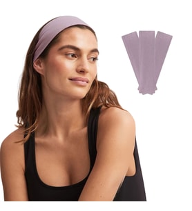 Saç Bandı 3lü Spor Kadın Erkek Saç Bantları Elastik Kaymaz İnce Ter Emici Esnek Genç Saç Bandı Bandana Kadın Makyaj Yüz Yıkama Koşu Dans Fitness Yoga Pilates Bisiklet İçin Saç Bandı Taç Kadın Erkek Pamuk Egzersiz Ter Bandı Kafa Bandı Seti (Lila)
