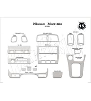 Meriç® Nissan Maxima Ön Torpido Kaplama Maun 15 Parça 1995-2000 (Alüminyum)