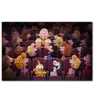 Cakapuzzle Snoopy ve Arkadaşları Sinemada  Puzzle Yapboz MDF (Ahşap) (1000 Parça)