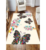 Dijital Kaymaz Taban Yıkanabilir Salon Halısı Mutfak Halısı Koridor Halısı Yolluk ND-HS-511 (Krem)
