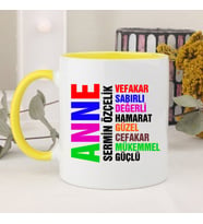 Anneler Günü Hediyesi Kupa Bardak (Sarı)