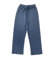 Kadın Yumuşak Dokulu Pamuklu Beli Lastikli Bol Paça Oversize Eşofman Pijama Altı (Lacivert)