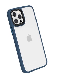 Uyumlu Model Apple iPhone 13 Pro Max Kılıf Şeffaf Renkli Can Kapak (Mavi)