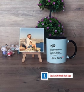 Ablaya Hediye Fotoğraflı Dekoratif Taş, Kupa Bardak Beyaz Hediye (Model 11)