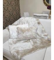 YILMAZHOME Peluş Koltuk Şalı ( 90x150 Ölçü) (Krem)