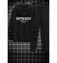 Unisex Represent Baskılı Eşofman Takımı (Siyah)