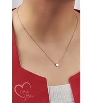 KALP KOLYE MİNİMAL GOLD, ROSE VE GÜMÜŞ RENK 925 AYAR GÜMÜŞ KOLYE (Gümüş)