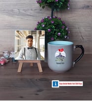 Askere Hediye Fotoğraflı Dekoratif Taş, Kupa Bardak Beyaz Hediye (Model 10)