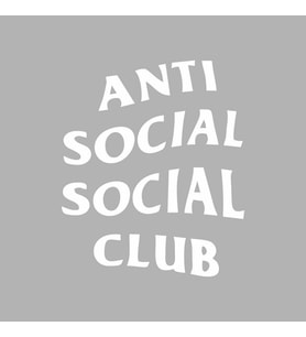 Anti Social Club Araba Sticker siyah 13x16 CM (Beyaz)