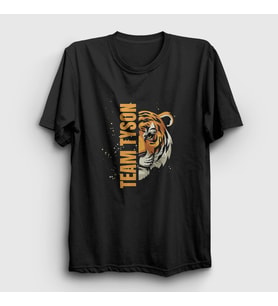 Presmono Unisex Beyaz Tiger Boks Boxing Team Mike Tyson T-Shirt 514590tt (Siyah)