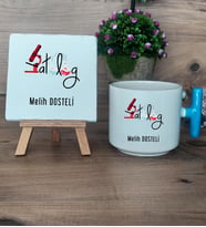 Patalog Hediye Seti Kupa Bardak T Kulplu ve Dekoratif Taş Tıp Bayramı Hediyesi  (Model 3)