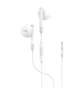 Özel Tasarım Kablolu Kulaklık 3.5 mm Jack Mikrofonlu (Beyaz)