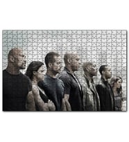 Cakapuzzle Hızlı ve Öfkeli Full Cast Afiş  Puzzle Yapboz MDF (Ahşap) (255 Parça)